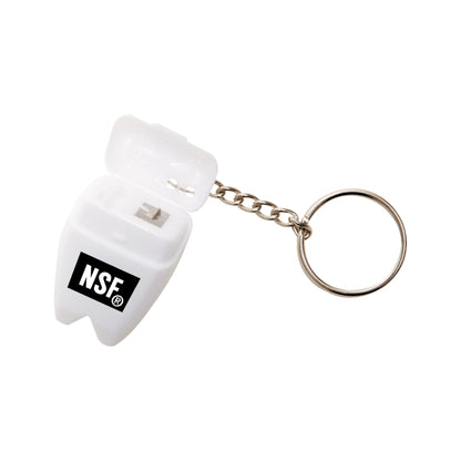 “Happy Teeth” Tooth Shaped Dental Floss Dispenser with Keyring