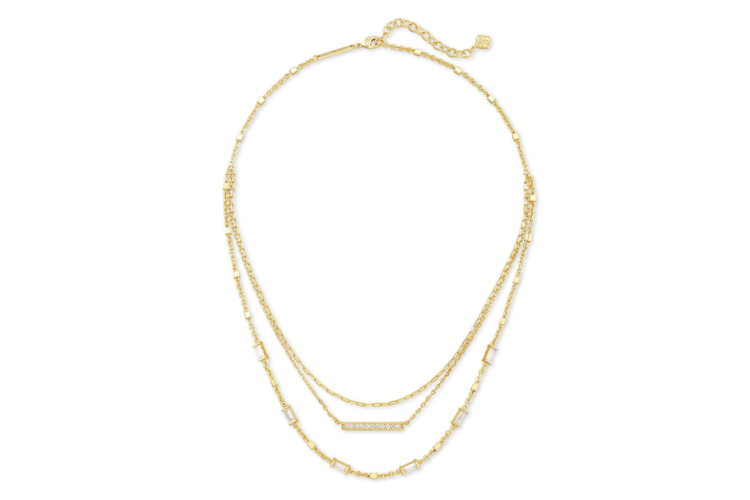 Kendra Scott Addison Triple Strand Necklace in Gold