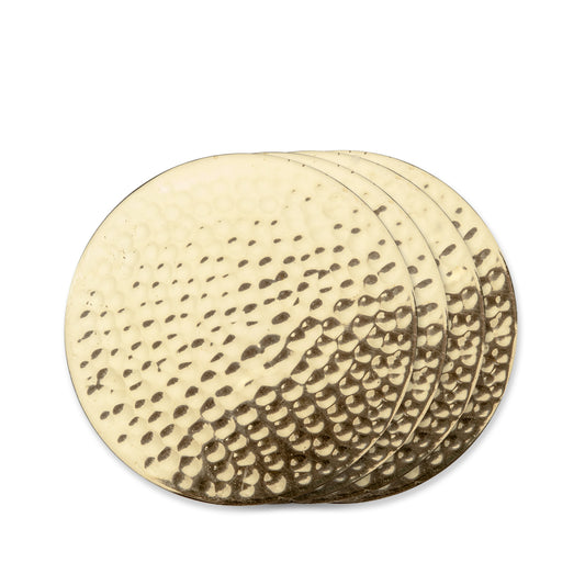 Viski® Hammered Brass Coaster (Set of 4)