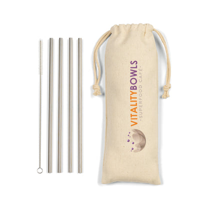 Stainless Steel Reed Stainless Steel Straw Set