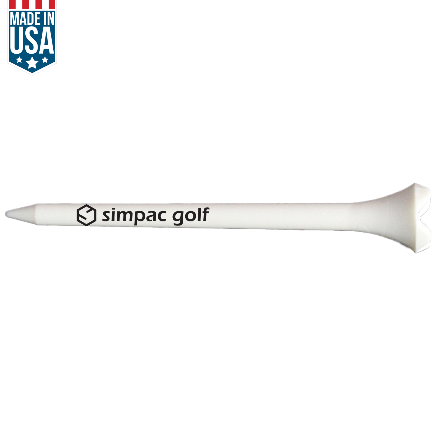 White 3-1/4" Plastic Golf Tee