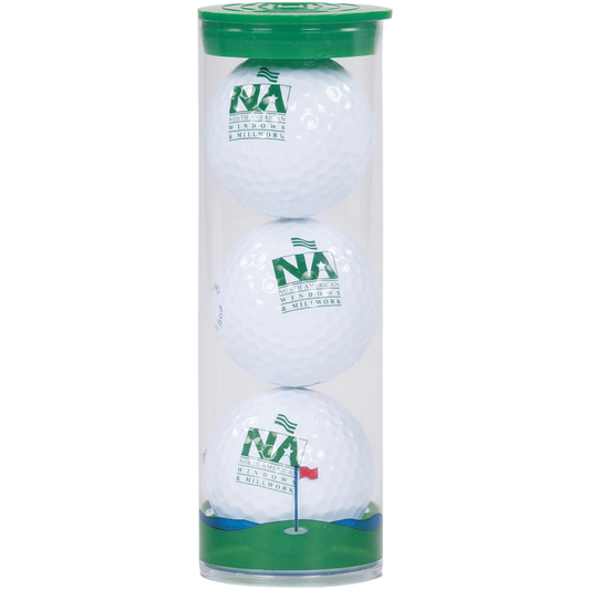 3 Ball Clear Tube with Titleist Pro V1 Golf Balls