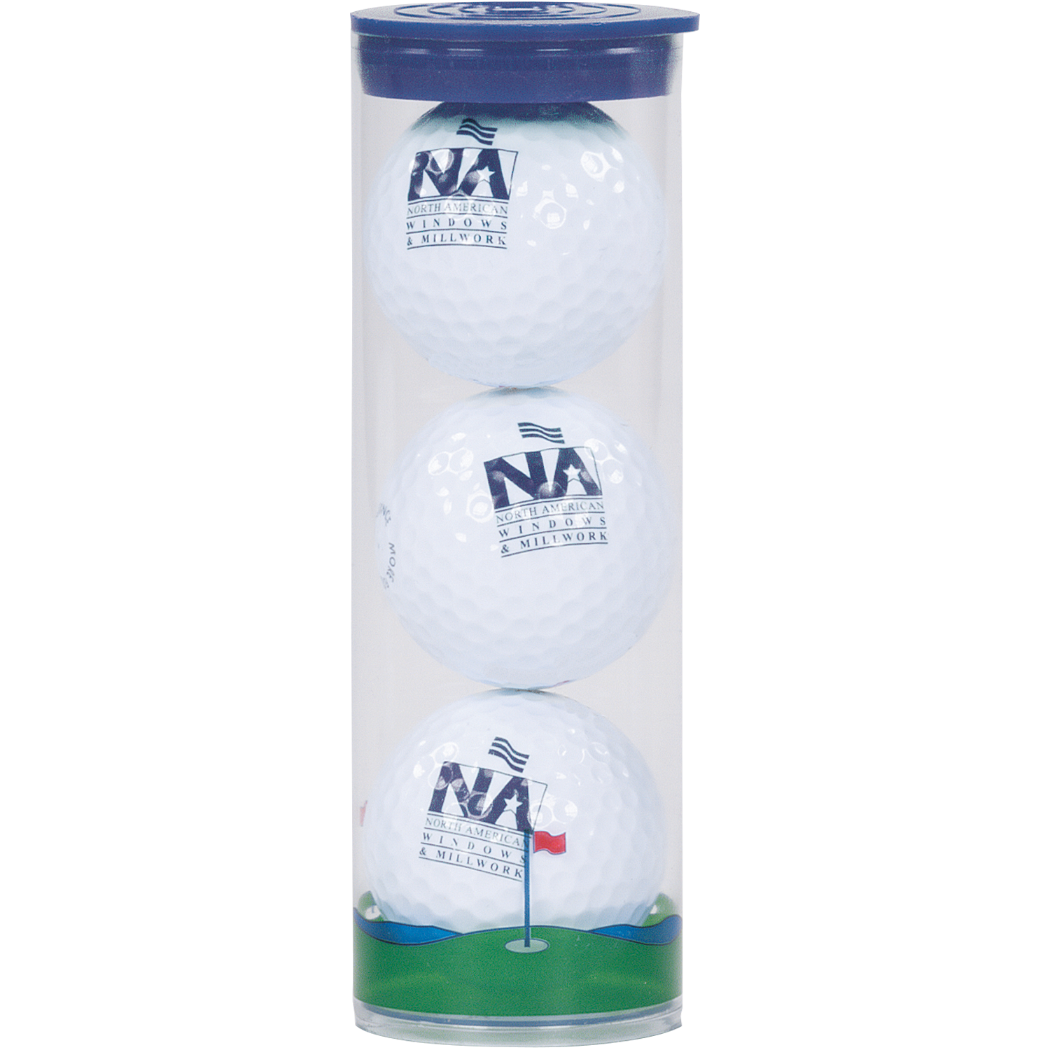 3 Ball Clear Tube With Wilson Chaos Golf Balls