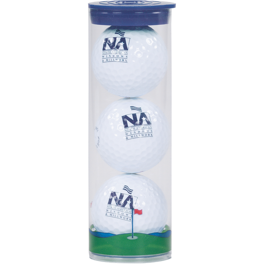 3 Ball Clear Tube With Wilson Chaos Golf Balls