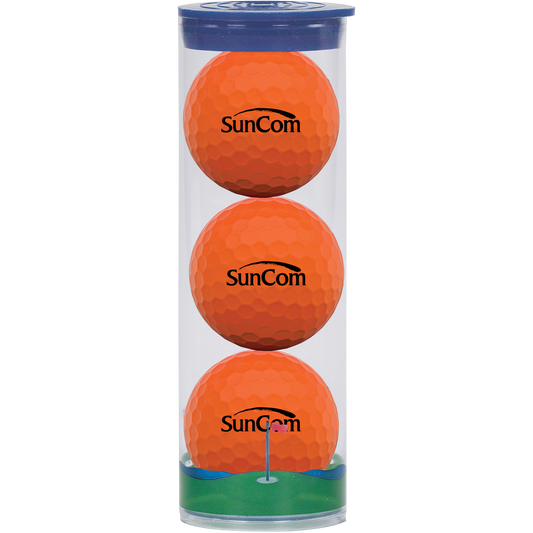 3 Ball Clear Tube with Wilson Golf Balls