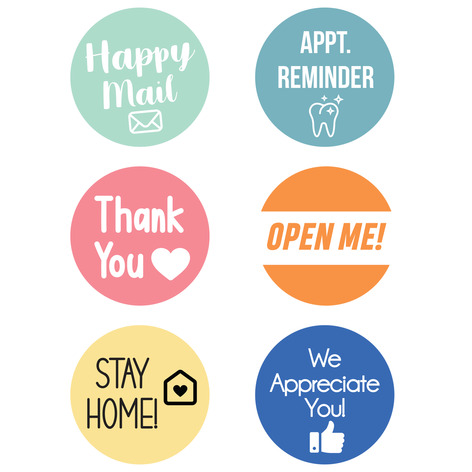 White 3" Circle Label