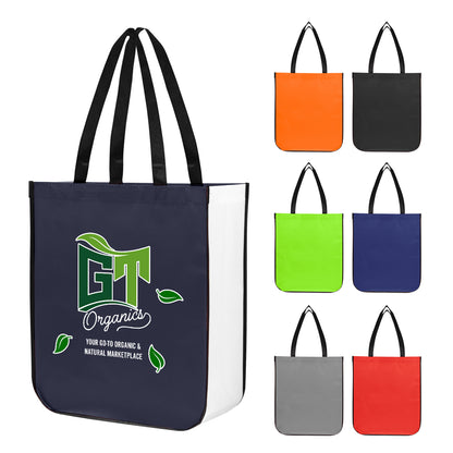 BLACK Jumbo Lola Laminated Non-Woven Tote Bag with 100% RPET Material