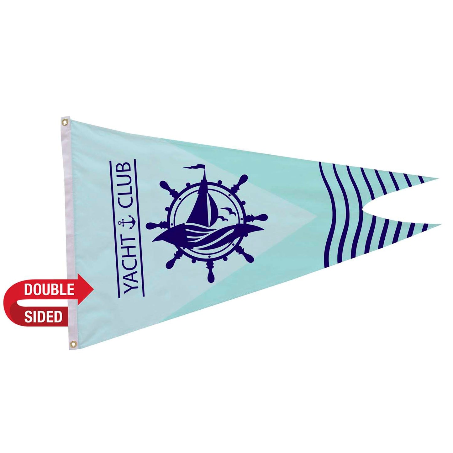 2.5' x 4' Nylon Burgee Flag Double-Sided