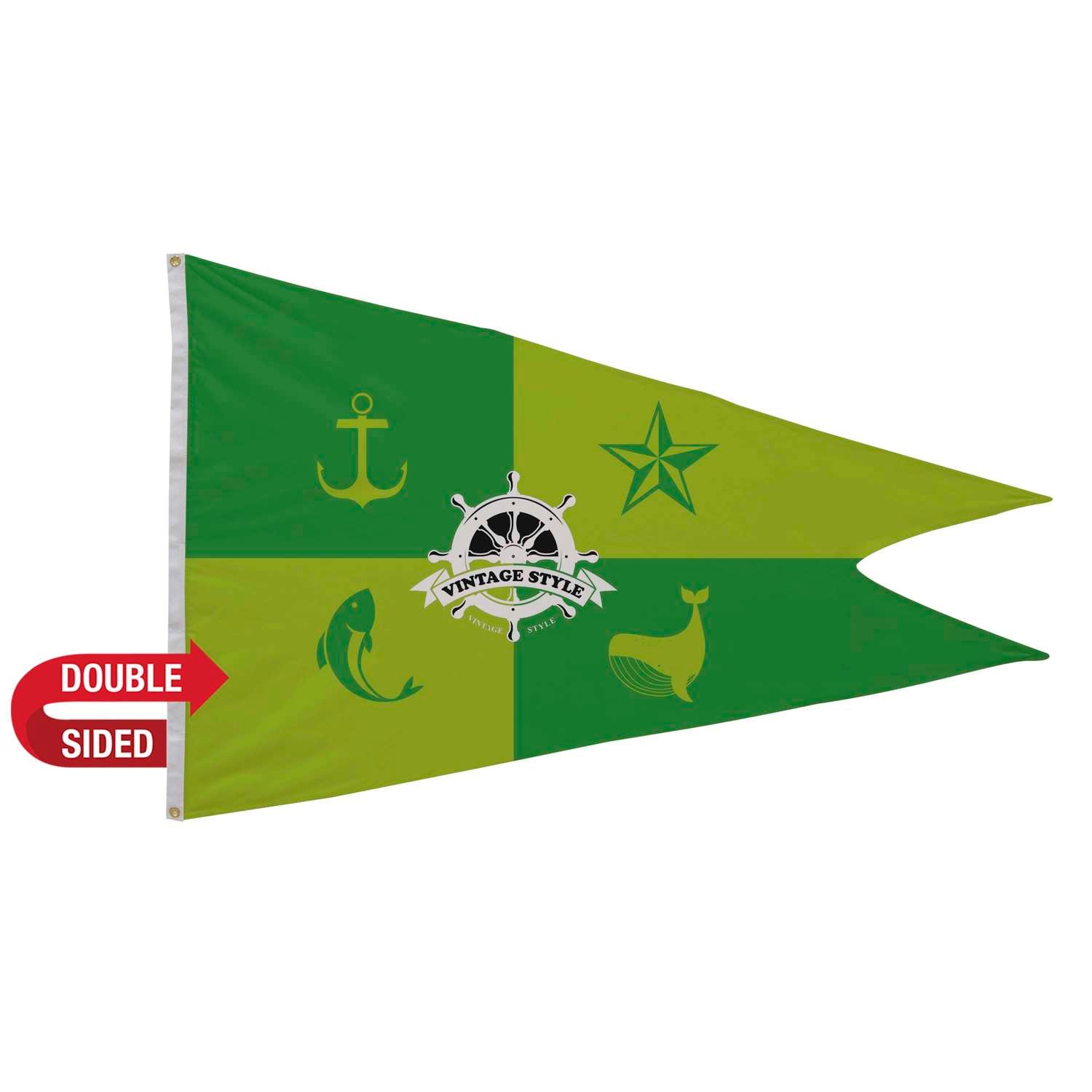 4' x 6' Nylon Burgee Flag Double-Sided