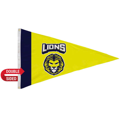 2.5' x 4' Nylon Pennant Flag Double-Sided