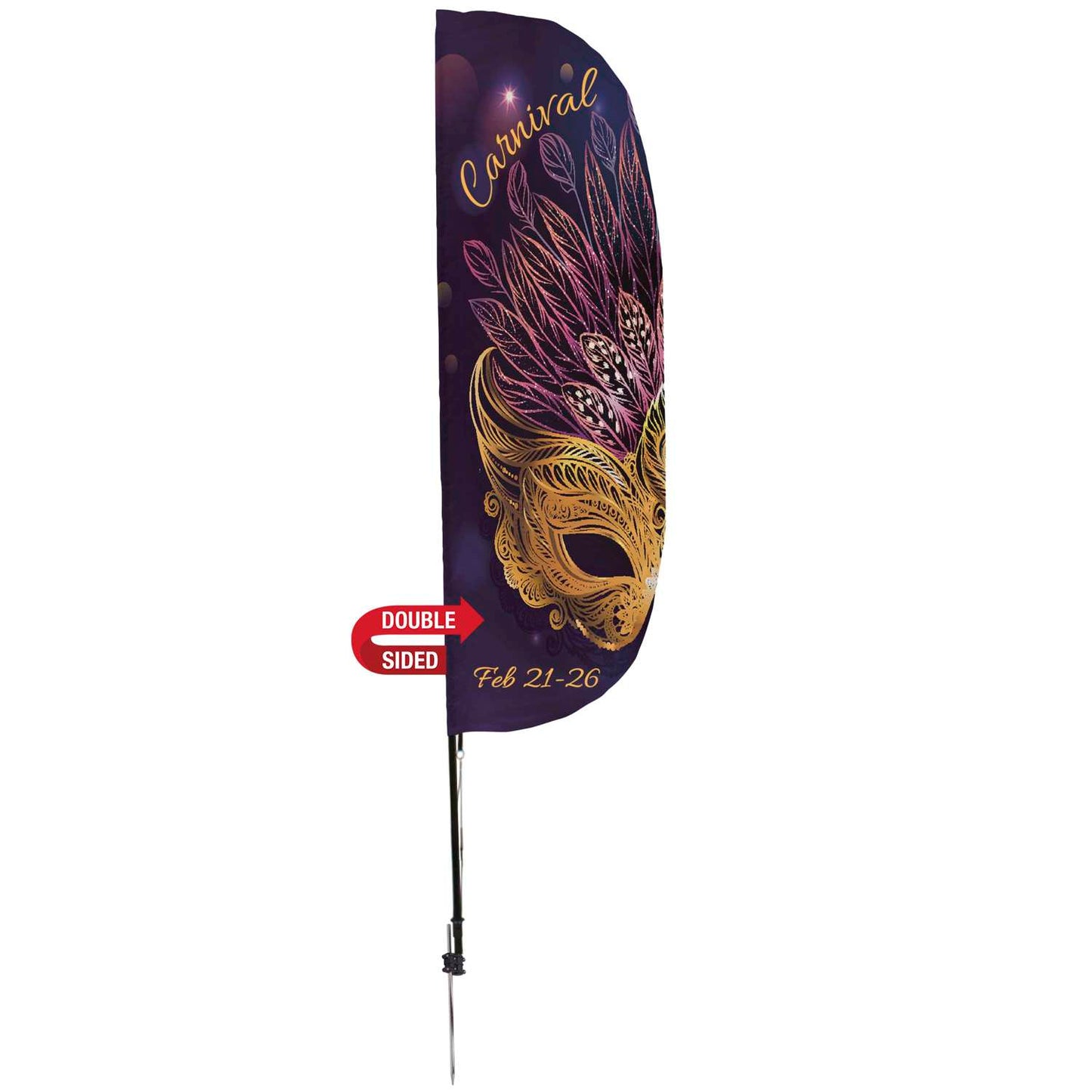 10' Stadium Flutter Flag Kit Double-Sided