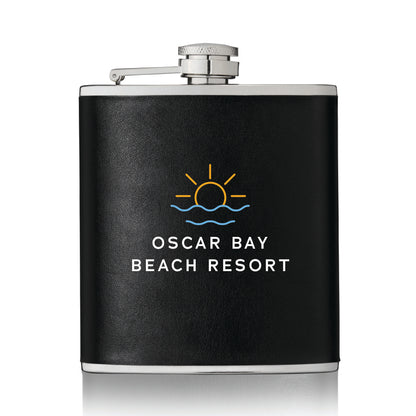 True® Monte Carlo™: 6 oz Faux Leather Flask