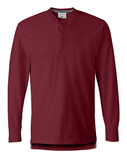 Men's Vintage Brushed Jersey Henley - 8244