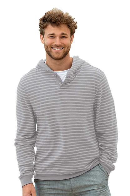 Grey/White Baja Hoodie  - S