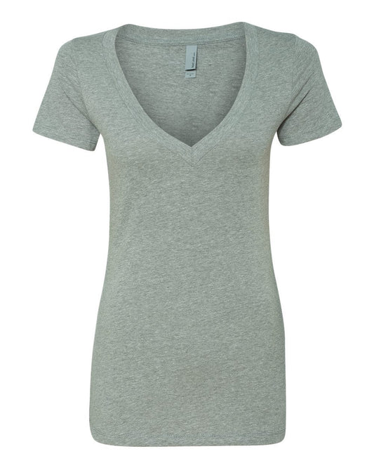 Women’s CVC Deep V-Neck T-Shirt - 6640