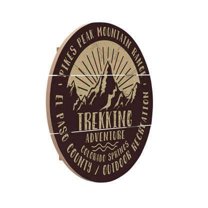 12" Round MDF Slatted Wood Print