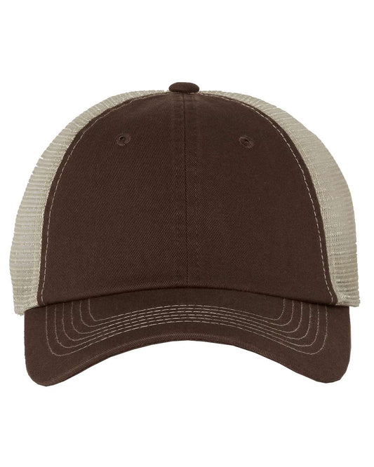 Contrast-Stitch Mesh-Back Cap - 3100