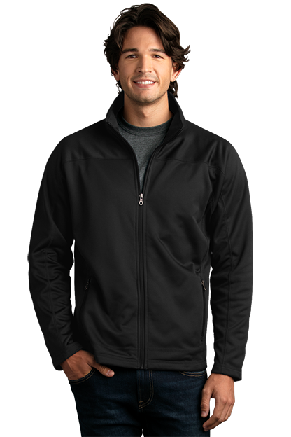 Black Brushed Back Micro-Fleece Full-Zip Jacket  - S