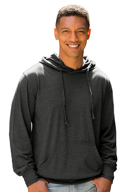 Dark Heather Lightweight Jersey Knit Pullover  - XS