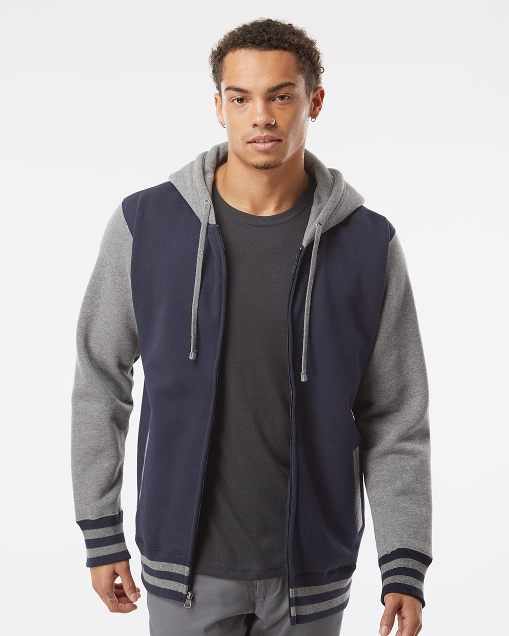 Unisex Heavyweight Varsity Full-Zip Hooded Sweatshirt - IND45UVZ