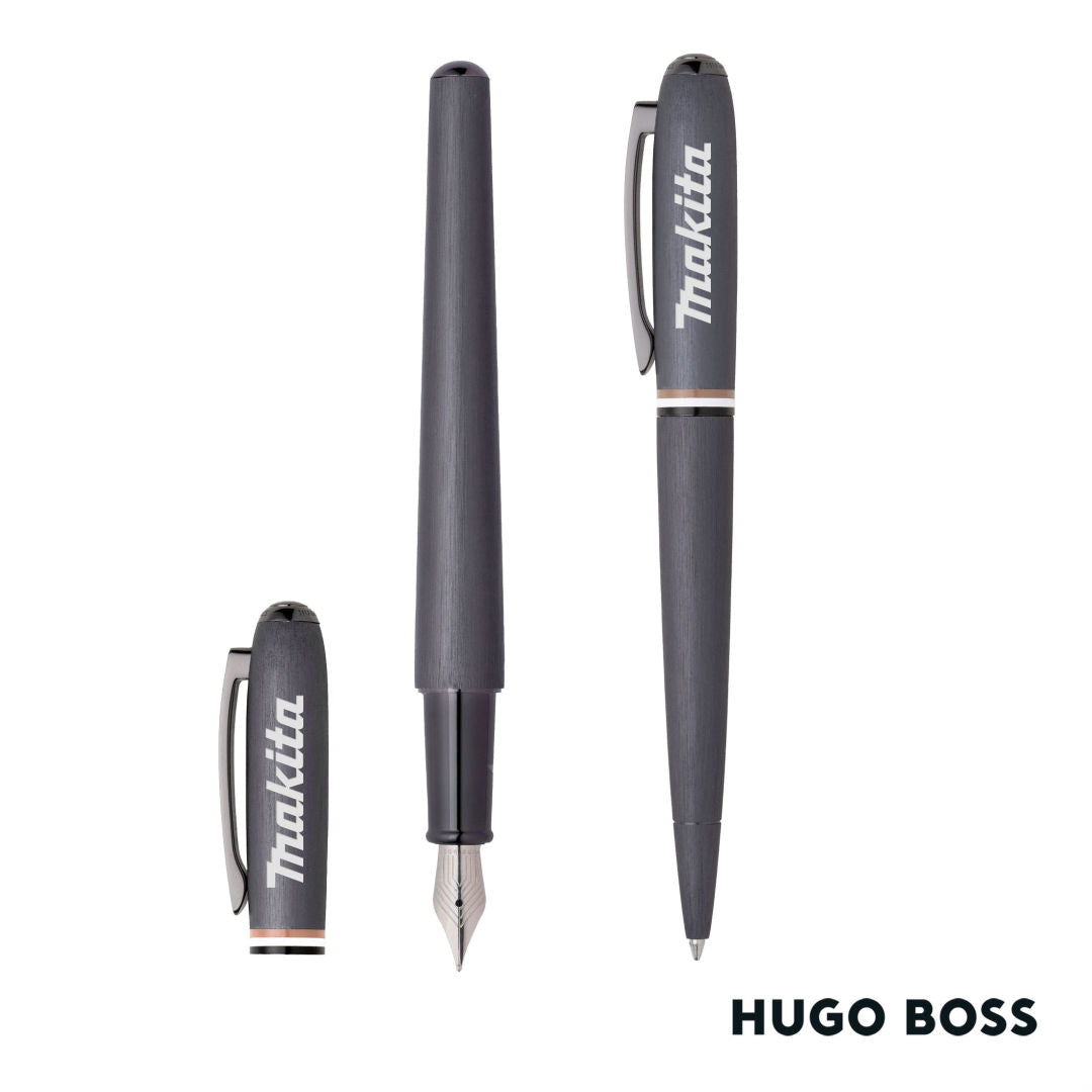 Hugo Boss® Iconic Contour Ballpoint & Fountain Pen Set