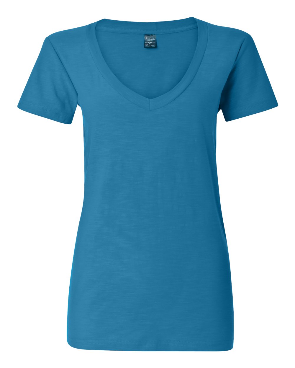 Women's V-Neck Slub T-Shirt - 8169