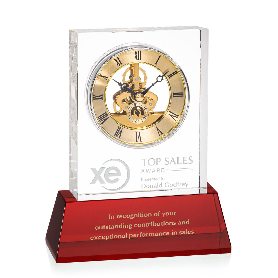 Ashland Clock on Base - Gold Dial