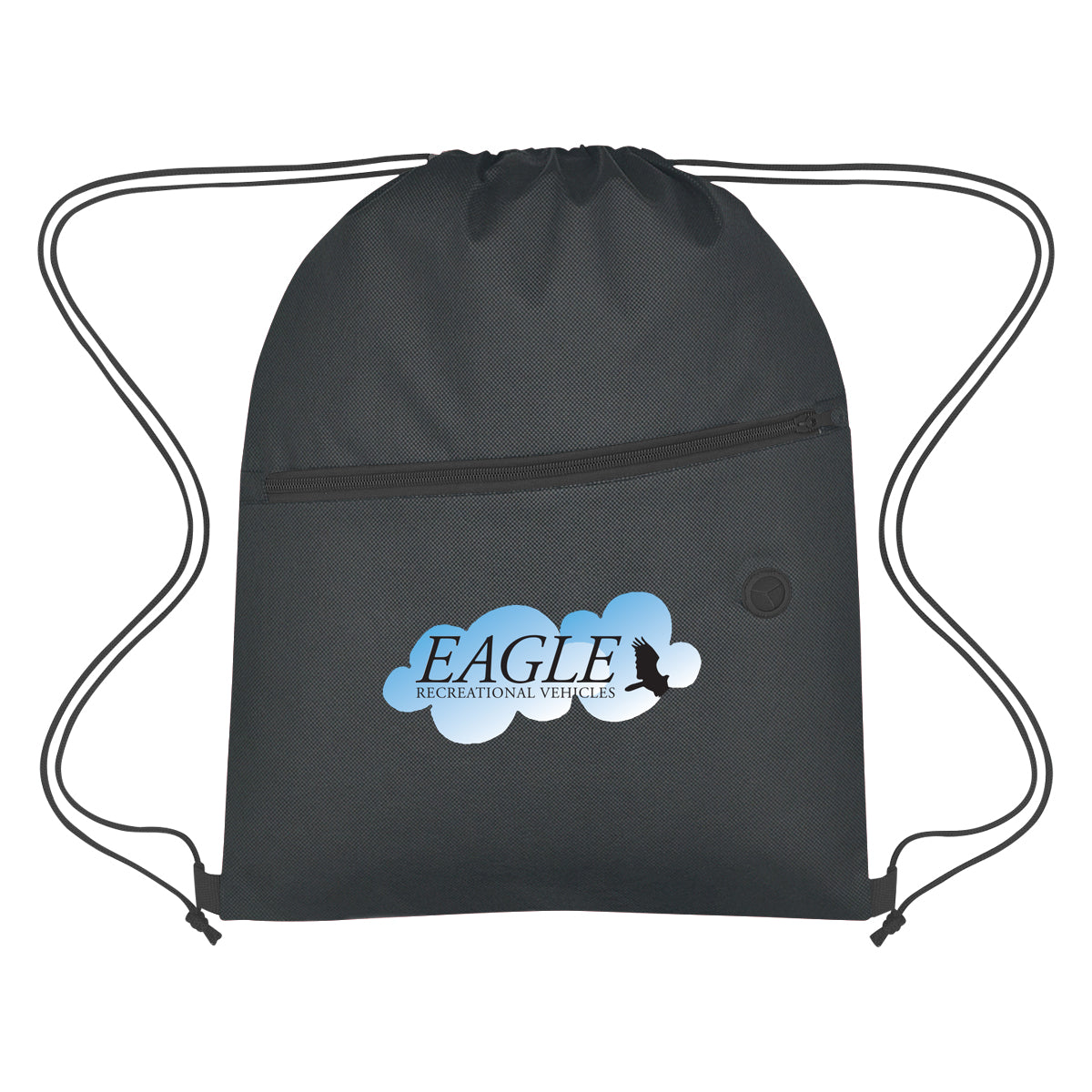 BLACK Non-Woven Hit Sports Pack With Front Zipper