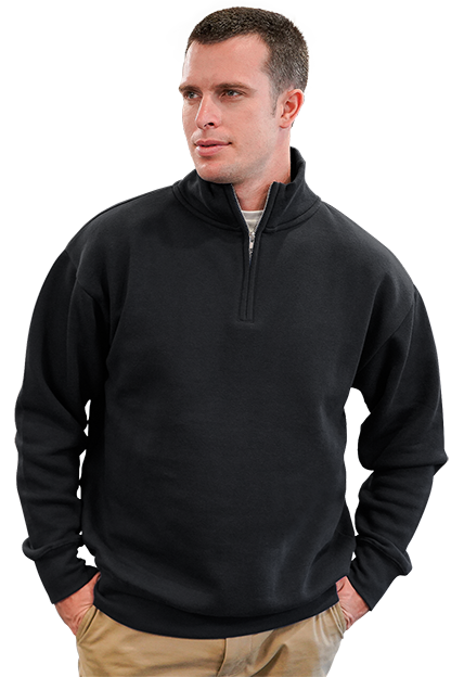 Black Ultra Soft Fleece 1/4 Zip  - XS