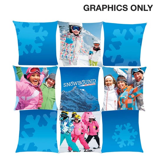 9-Quad Straight InterChange Graphic Panels (Deluxe GeoMetrix Weave)