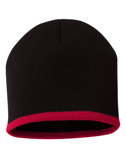 8" Bottom-Striped Beanie - SP09