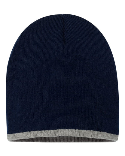 8" Bottom-Striped Beanie - SP09