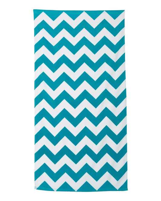 Chevron Velour Beach Towel - C3060X