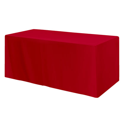 Fitted Poly/Cotton 4-sided Table Cover - Fits 6' Standard Table