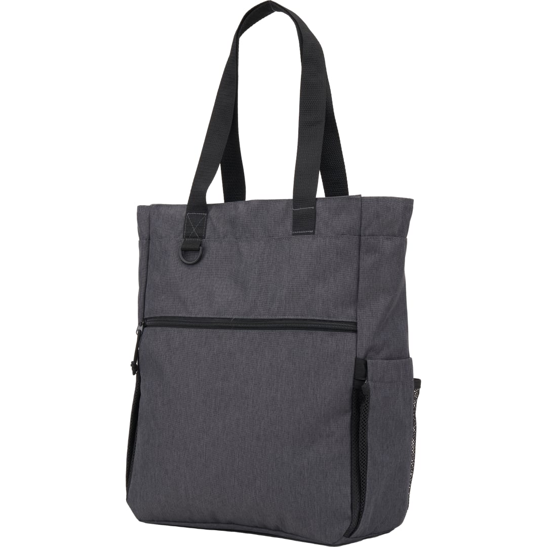 Front View of Gray Luna RPET Convertible Backpack Tote