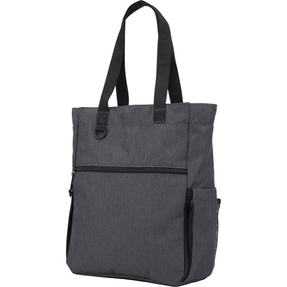Front View of Gray Luna RPET Convertible Backpack Tote