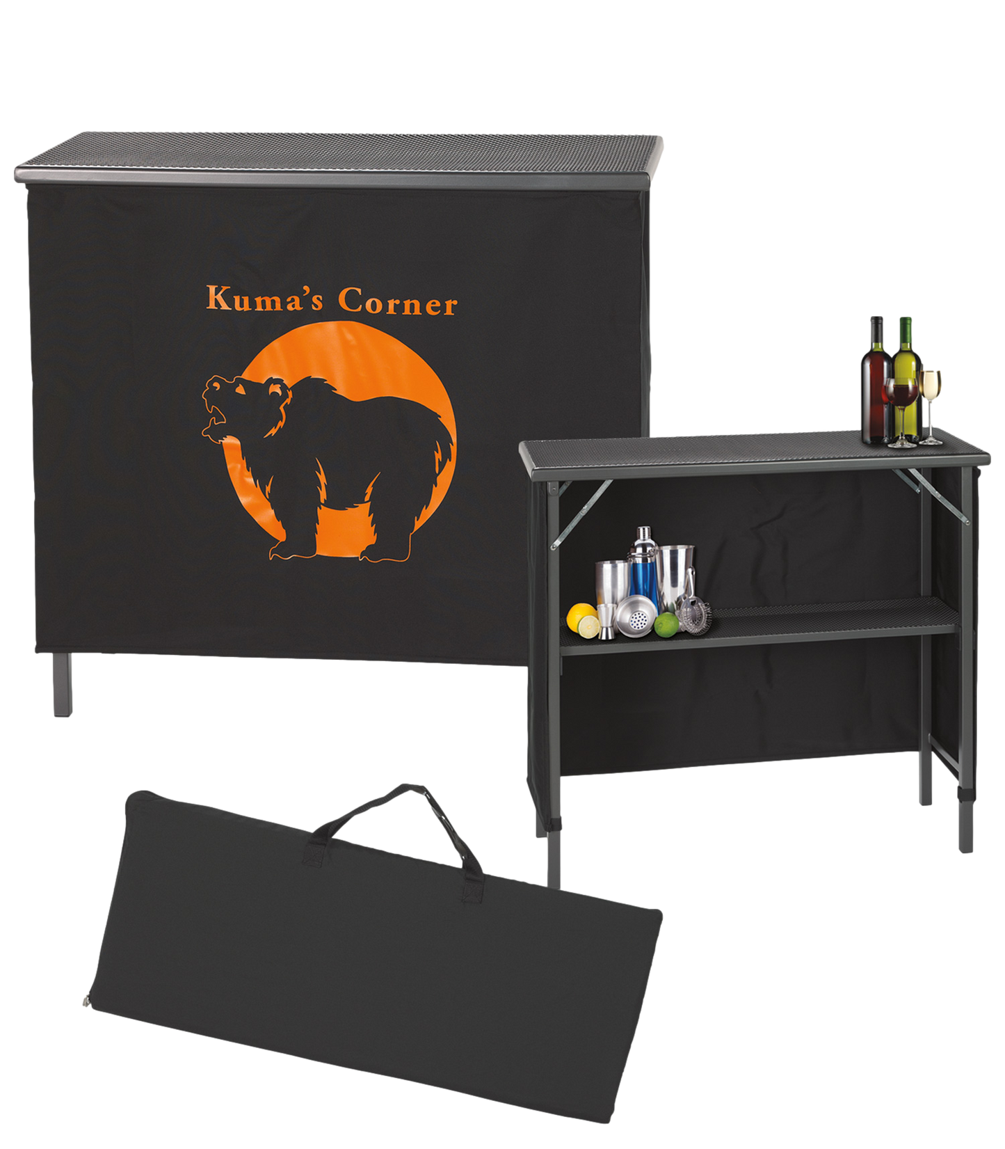 Black Portable Folding Bar