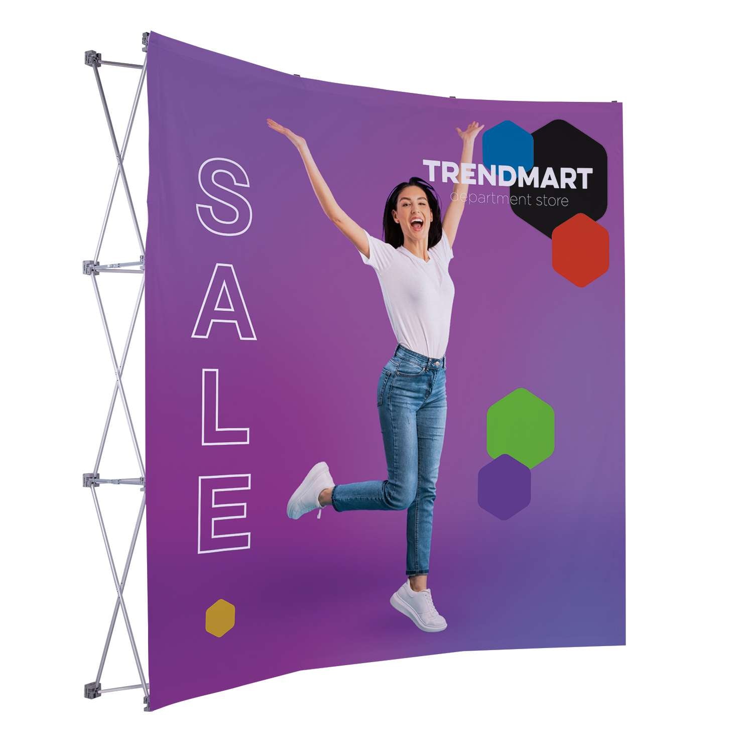 8' Curved Splash Floor Display Face Kit (Recycled Polyester Knit)