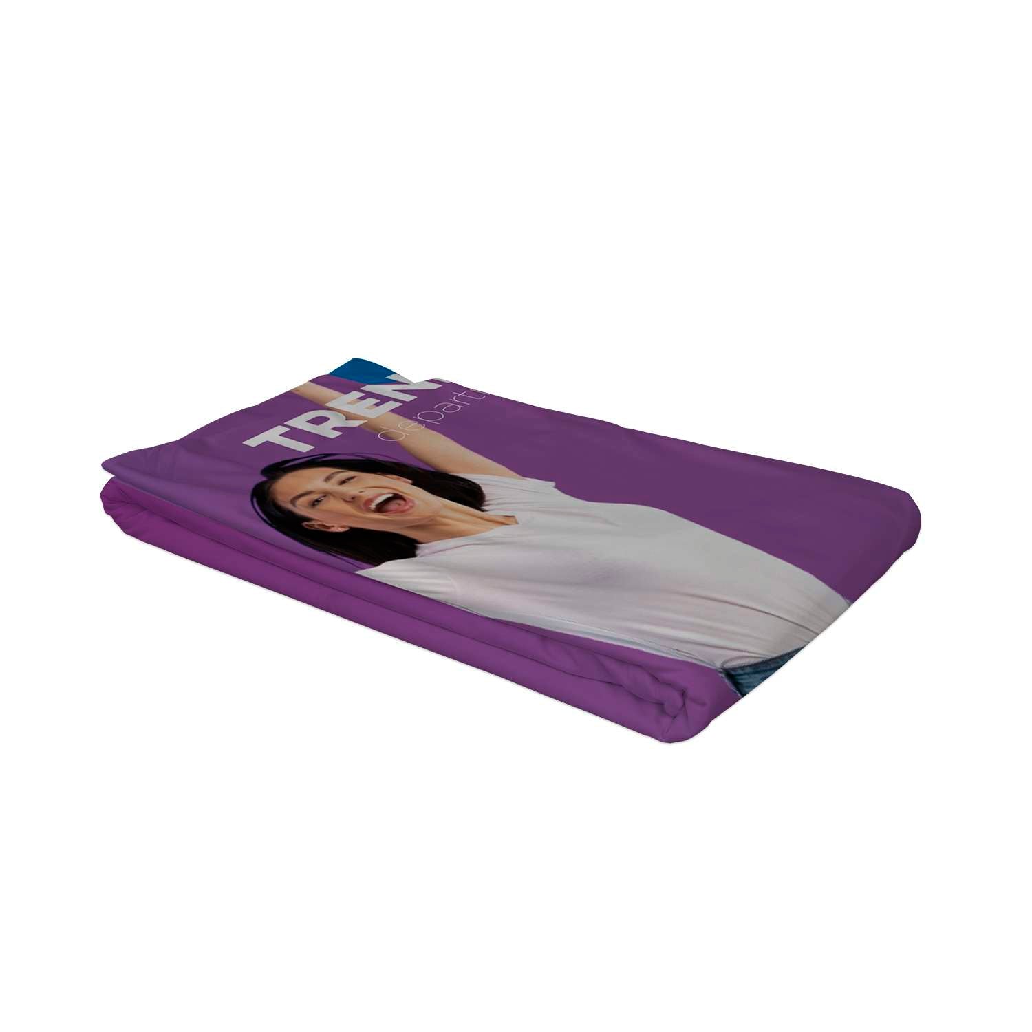8' Curved Splash Floor Display Wrap Graphic Panel (Recycled Polyester Knit)