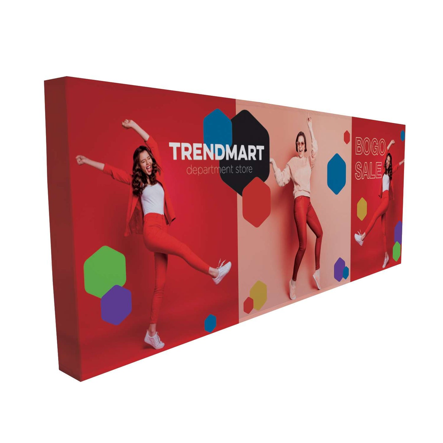 20' Straight Splash Floor Display Wrap Kit (Recycled Polyester Knit)