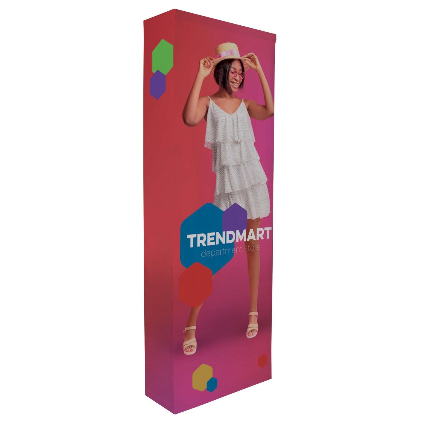 3' Straight Splash Floor Display 4-Sided Kit (Recycled Polyester Knit)