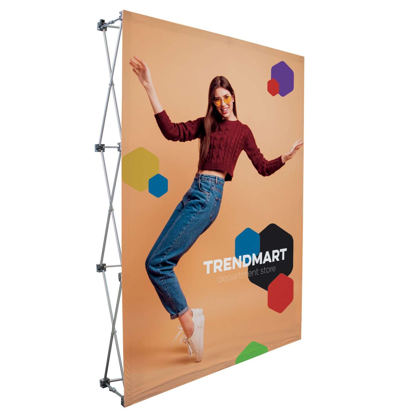 5' Straight Splash Floor Display Face Kit (Recycled Polyester Knit)