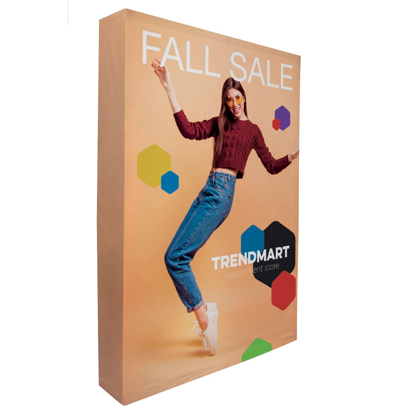 5' Straight Splash Floor Display Wrap Kit (Recycled Polyester Knit)