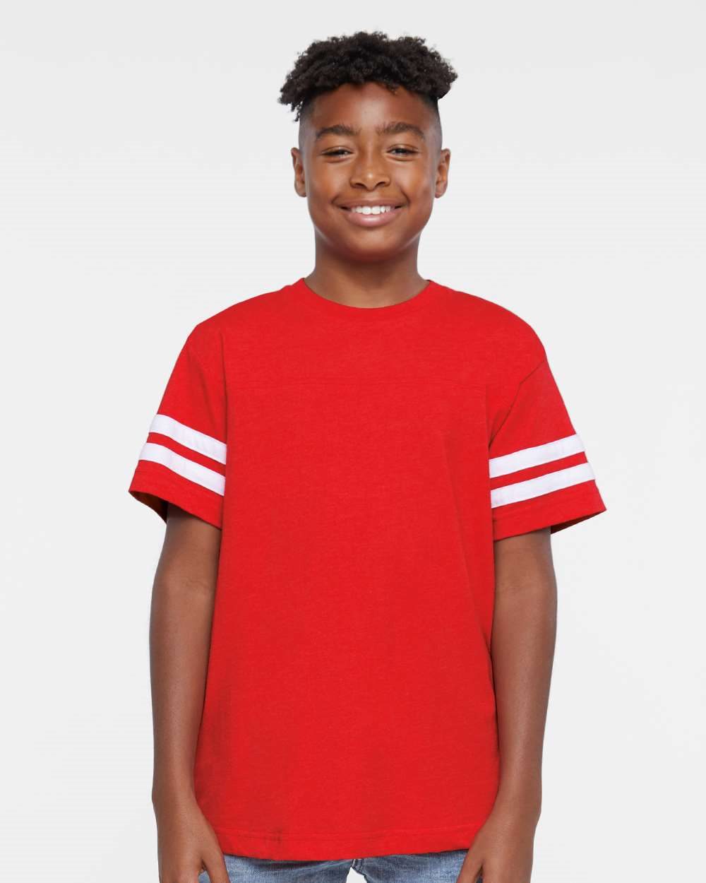 Youth Football Fine Jersey Tee - 6137