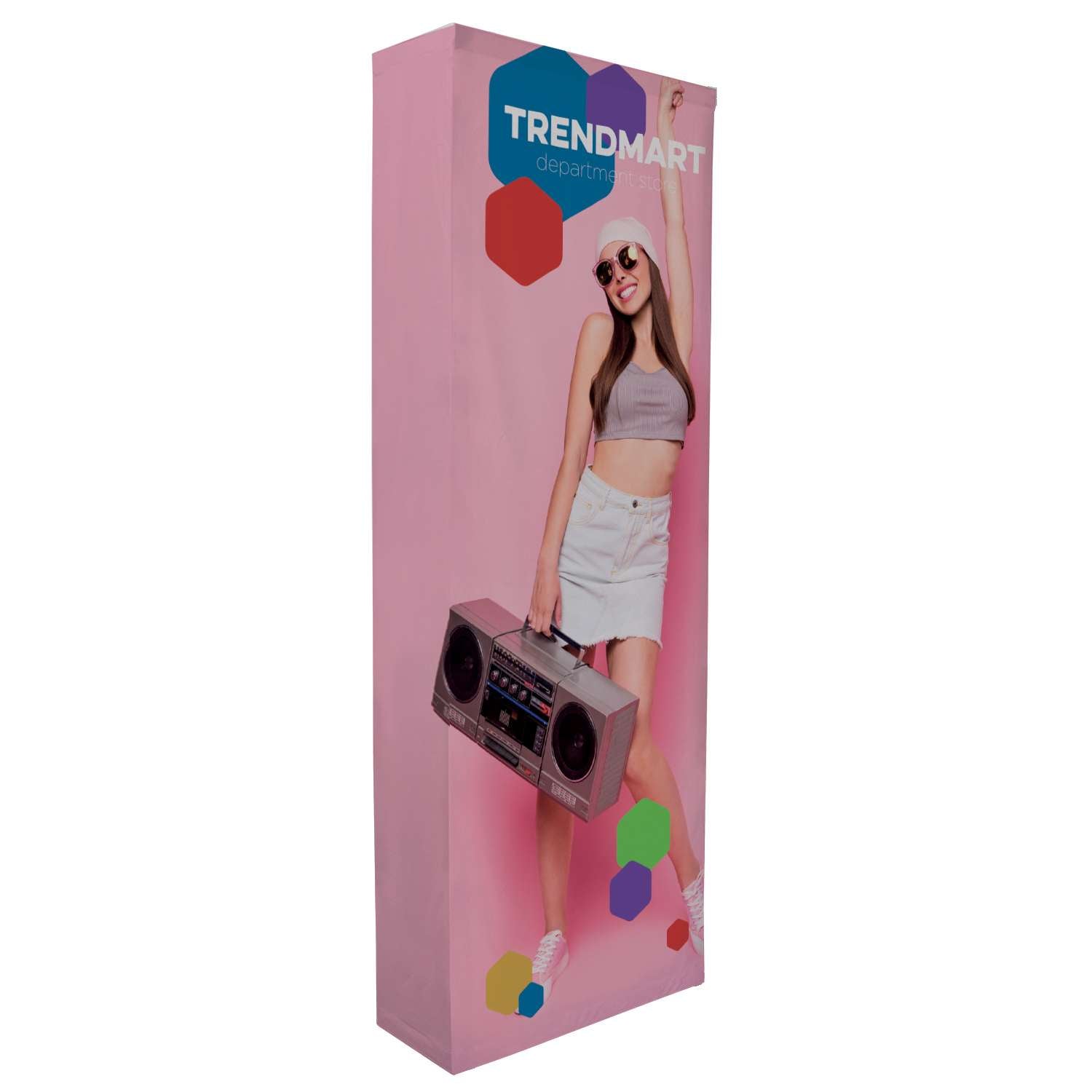 3' Straight Splash Floor Display Wrap Kit (Block-Out Fabric)