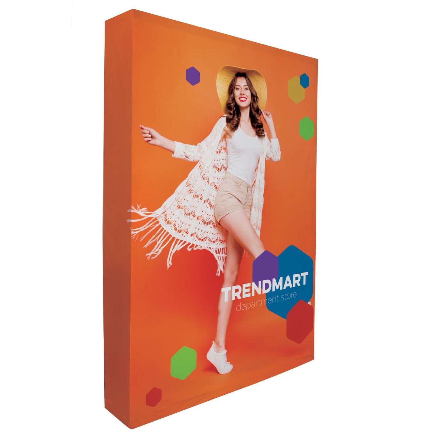 5' Straight Splash Floor Display Wrap Kit (Block-Out Fabric)