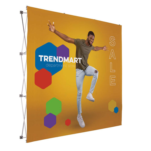 8' Straight Splash Floor Display Face Kit (Block-Out Fabric)