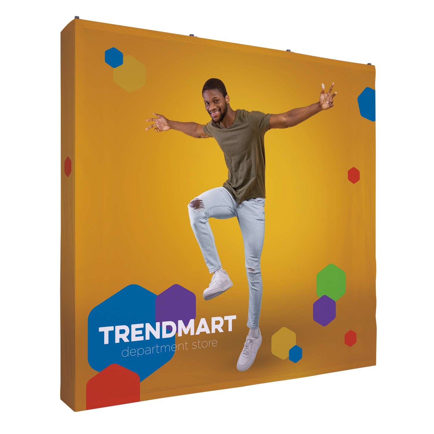 8' Straight Splash Floor Display Wrap Kit (Block-Out Fabric)