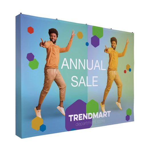 10' Straight Splash Floor Display Wrap Kit (Block-Out Fabric)