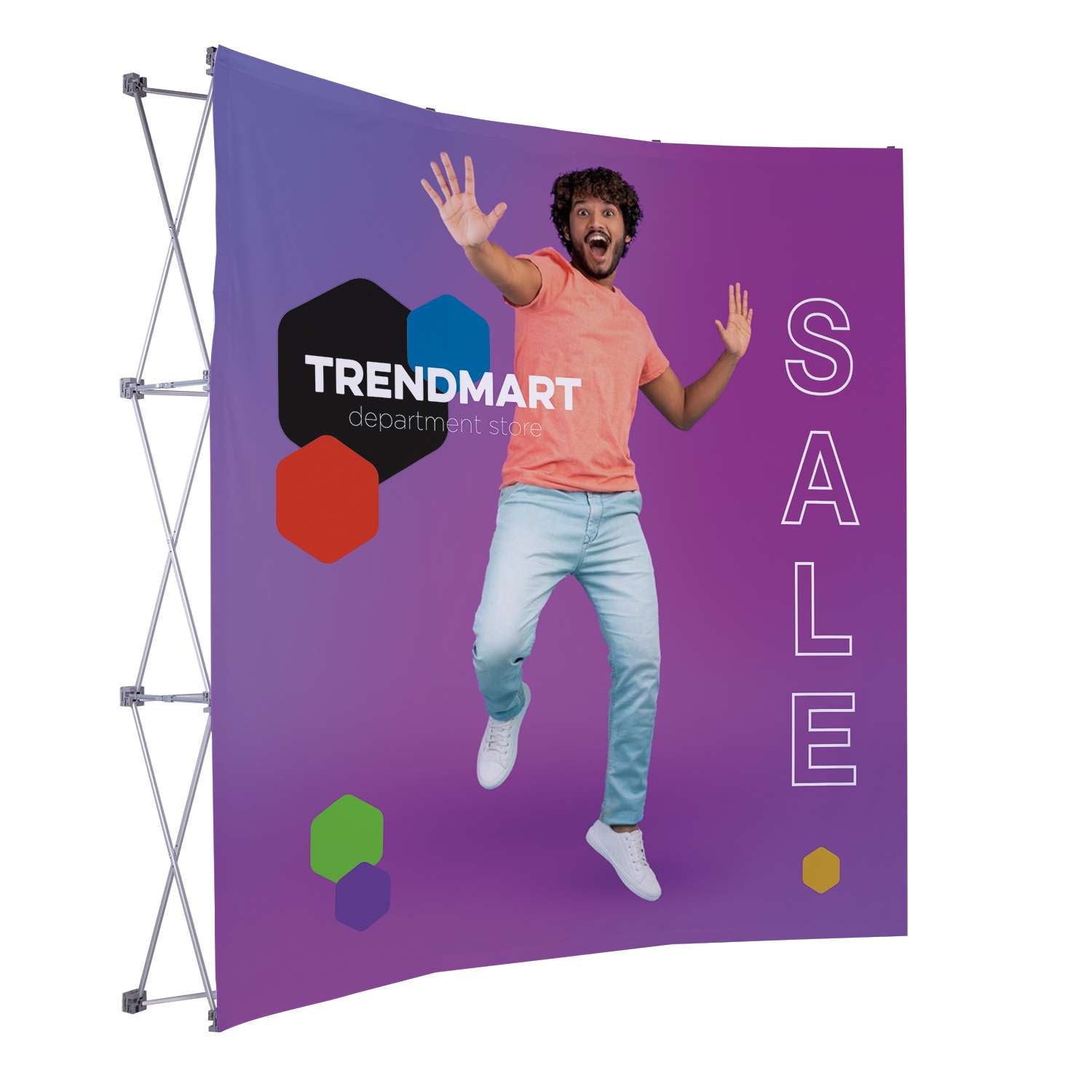 8' Curved Splash Floor Display Face Kit (Block-Out Fabric)